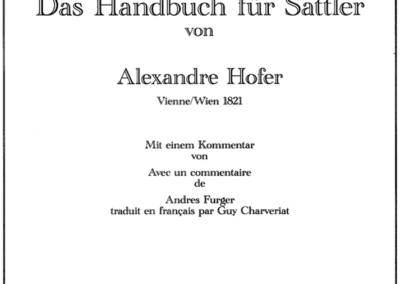 PDF: Das Handbuch für Sattler von Alexandre Hofer (Wien 1821)